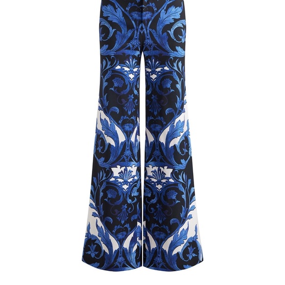 Alice + Olivia Black and Blue Wide Leg Jumpsuit - Picture 5 of 5